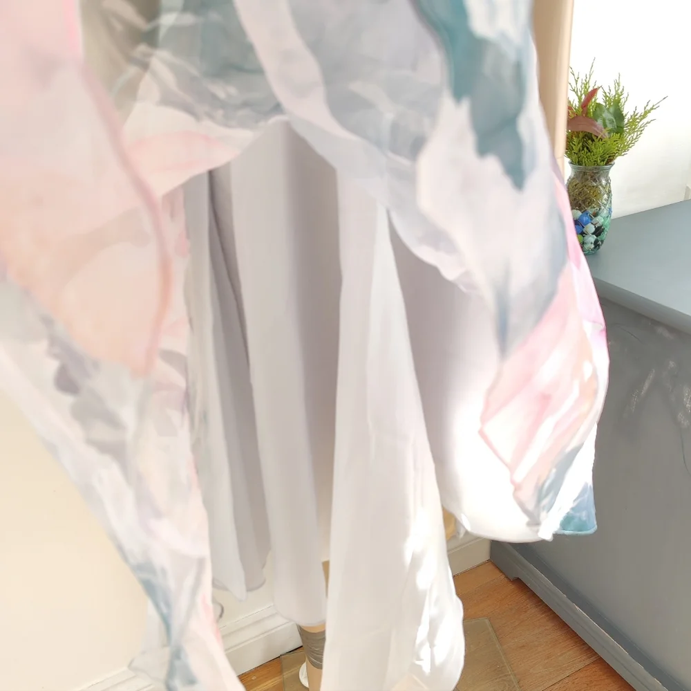 Coast Multi Vinca Printed Overlay Midi Dress Size 6 Wedding £169 - Picture 14 of 16